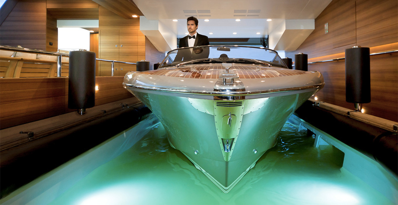 Illustration for article titled A Super-Yacht With a Garage For Smaller Boats Is Luxuriously Obscene